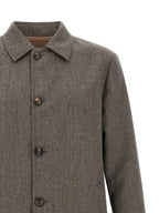 Pal Zileri Brown Wool Coat
