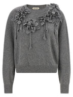 Alberta Ferretti Gray Virgin Wool Cardigan