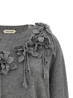 Alberta Ferretti Gray Virgin Wool Cardigan