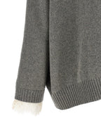 Alberta Ferretti Gray Cashmere Cardigan