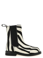 Moschino Bicolor Calfskin Ankle Boots