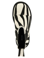 Moschino Bicolor Calfskin Ankle Boots