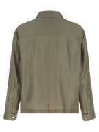 Brunello Cucinelli Bicolor Silk Full-Length Jacket