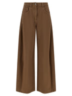 Brunello Cucinelli Brown Cotton Casual Pants