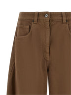 Brunello Cucinelli Brown Cotton Casual Pants