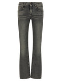 R13 Black Cotton Bootcut Jeans