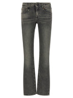 R13 Black Cotton Bootcut Jeans