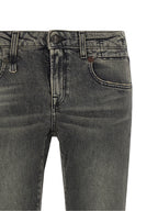 R13 Black Cotton Bootcut Jeans