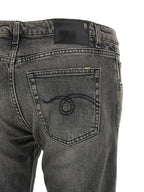 R13 Black Cotton Bootcut Jeans