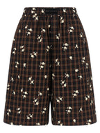Ganni Brown Organic Cotton Bermuda Shorts