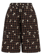 Ganni Brown Organic Cotton Bermuda Shorts