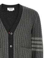 Thom Browne Gray Virgin Wool Cardigan