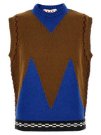 Marni Multicolor Wool Sleeveles Sweater