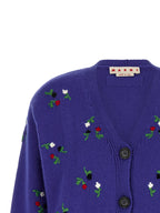 Marni Blue Virgin Wool Cardigan