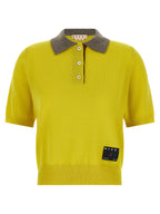 Marni Bicolor Cashmere Polo Shirt
