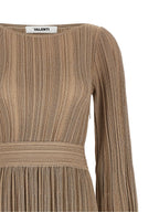 ANTONINO VALENTI Gold Viscose Long Dress