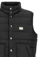 Dolce & Gabbana Black Polyester Sleeveless Jacket
