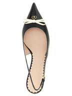 Valentino Garavani Bicolor Leather Mid Heel Pumps