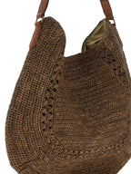 Ibeliv Brown Raffia Shoulder Bag