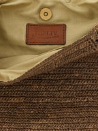 Ibeliv Brown Raffia Shoulder Bag