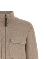 Brunello Cucinelli Beige Cotton Cardigan