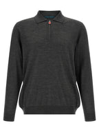 Kiton Gray Wool Polo Shirt