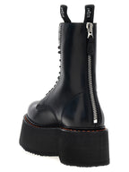 R13 Black Cowhide Lace-Up Boots