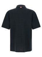 Thom Browne Blue Cotton Polo Shirt