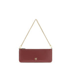 PINKO Bordeaux Calf Leather Bos Taurus Wallet