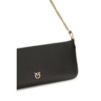 PINKO Black Calf Leather Bos Taurus Wallet