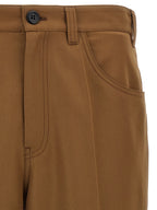 Marni Brown Virgin Wool Casual Pants