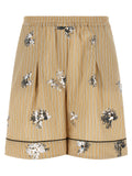LE TWINS Beige Cotton Bermuda Shorts