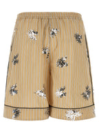 LE TWINS Beige Cotton Bermuda Shorts