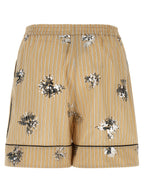 LE TWINS Beige Cotton Bermuda Shorts