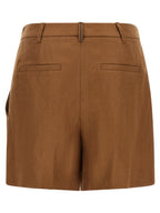 Brunello Cucinelli Brown Linen Bermuda Shorts