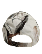 Dolce & Gabbana Men Beige Floral Cotton Baseball Capello Hat
