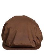 Dolce & Gabbana Men Brown Cotton Newsboy Capello Cabbie Hat