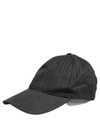 Dolce & Gabbana Men Dark Gray Herringbone Baseball Cap Hat