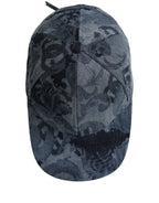 Dolce & Gabbana Men Blue All Over Logo Cotton Baseball Cap Hat