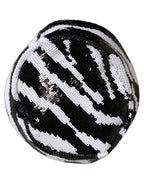 Dolce & Gabbana Men Black White Zebra Sequin Bucket Cap Hat