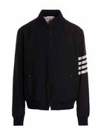 Thom Browne Blue Wool Bomber