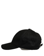 Dolce & Gabbana Men Black Cotton Baseball Capello 6 Panels Hat