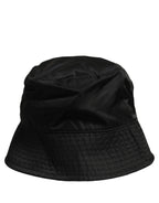 Dolce & Gabbana Men Black Nylon Wide Brim Bucket Capello Hat