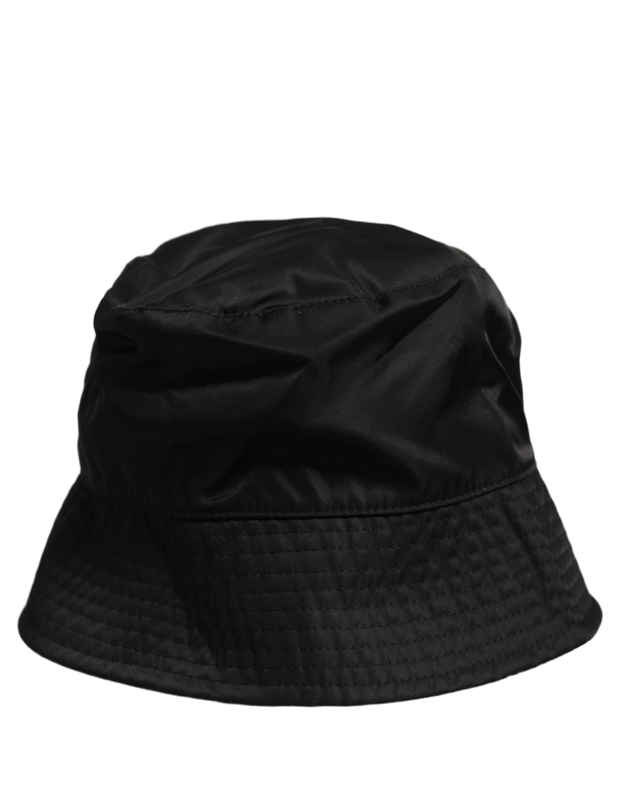 Dolce & Gabbana Men Black Nylon Wide Brim Bucket Capello Hat