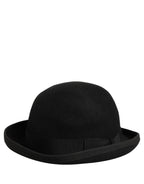 Dolce & Gabbana Men Black Rabbit Fur Felt Bowler Capello Hat