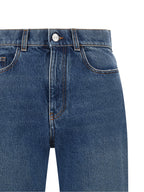 Marni Blue Cotton Straight-Leg Jeans