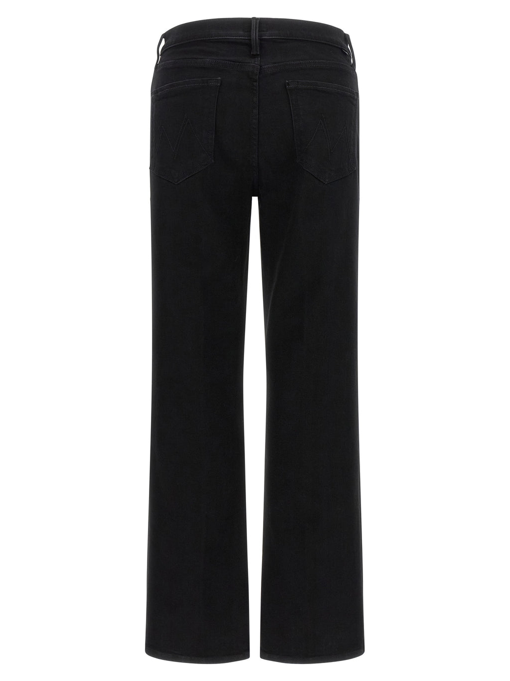 Mother Denim Black Cotton Flared Jeans