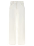 Mother Denim White Cotton Straight-Leg Jeans