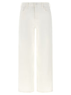 Mother Denim White Cotton Straight-Leg Jeans