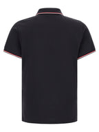 Moncler Blue Cotton Polo Shirt